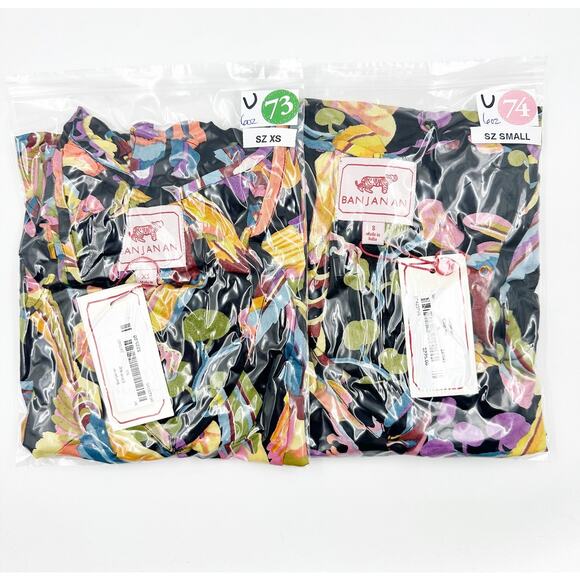 Banjanan Elise Long Sleeve Top Blouse Jet Black Print BFA23TV662 XS Xsmall NEW - Picture 5 of 5